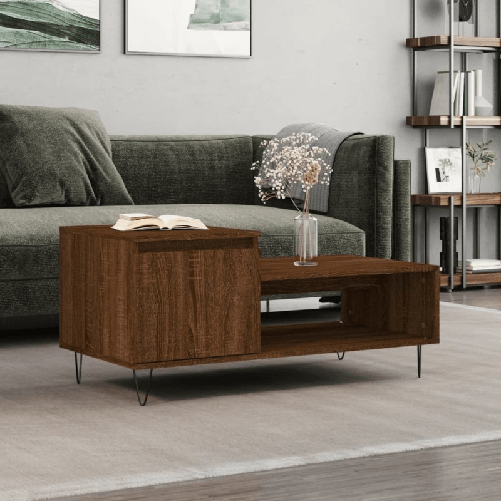 vidaXL Tavolino da Salotto Rovere Marrone100x50x45cm Legno ingegnerizzato
