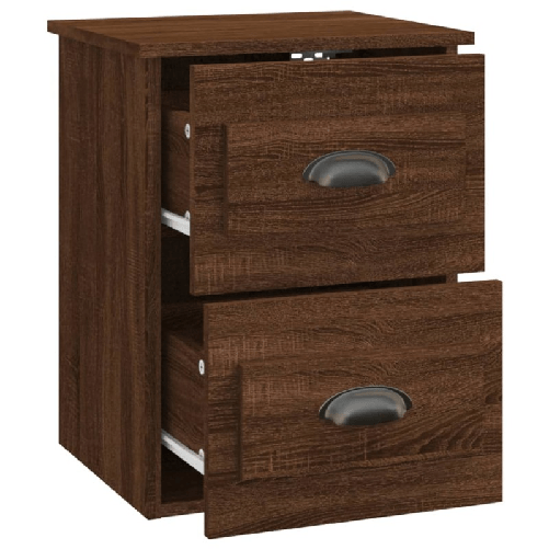vidaXL Comodino a Parete Rovere Marrone 41,5x36x53 cm