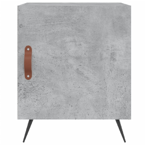 vidaXL Comodino Grigio Cemento 40x40x50 cm in Legno Multistrato