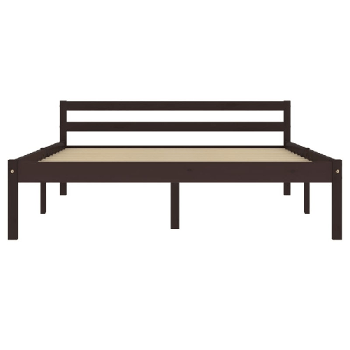 vidaXL Giroletto Marrone Scuro in Legno Massello di Pino 140x200 cm
