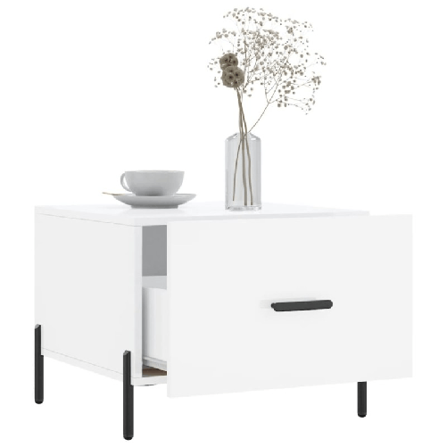 vidaXL Tavolini Salotto 2pz Bianco Lucido 50x50x40cm Legno ingegnerizzato