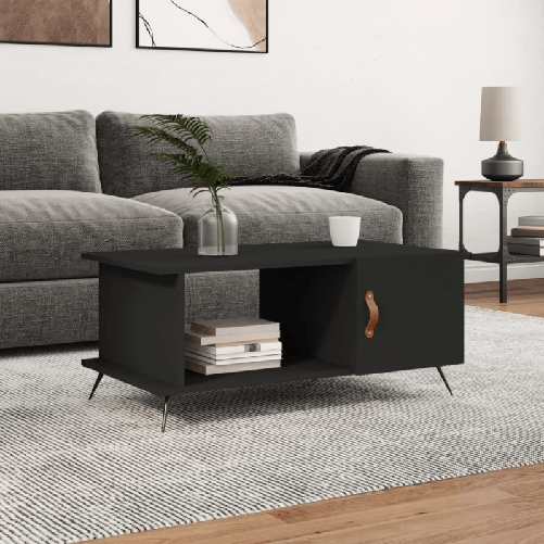 vidaXL Tavolino da Salotto Nero 90x50x40 cm in Legno ingegnerizzato