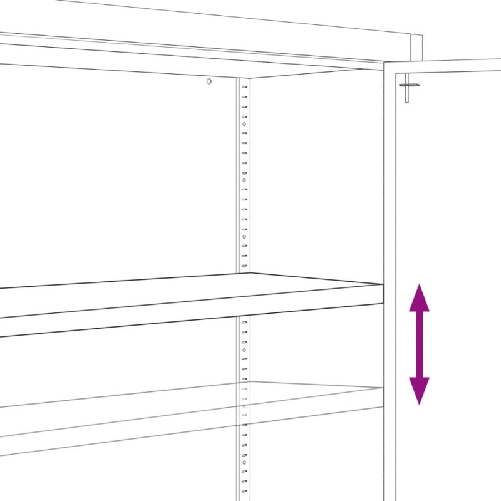 vidaXL Armadio Classificatore Grigio Chiaro 90x40x105 cm in Acciaio