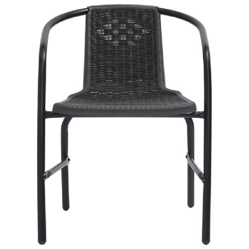 vidaXL Sedie da Giardino 4 pz in Rattan in Plastica e Acciaio 110 kg