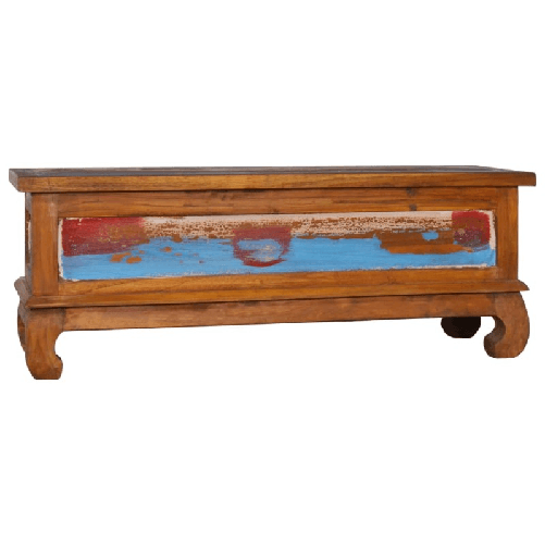 vidaXL Mobile Porta TV 110x35x40 cm in Legno di Recupero di Teak