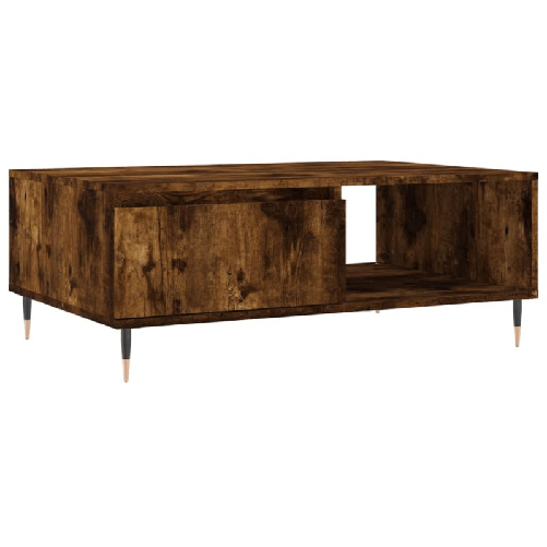 vidaXL Tavolino da Salotto Rovere Fumo 90x60x35cm in Legno ingegnerizzato