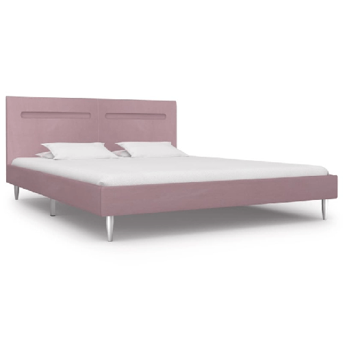 vidaXL Giroletto con Luci LED Rosa in Tessuto 180x200 cm