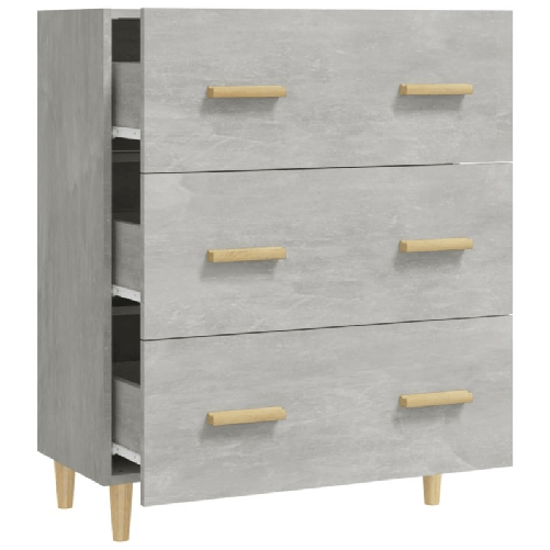 vidaXL Credenza Grigio Cemento 70x34x90 cm in Legno ingegnerizzato