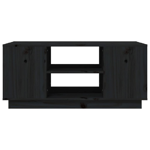 vidaXL Tavolino da Salotto Nero 90x49x40,5 cm Legno Massello di Pino