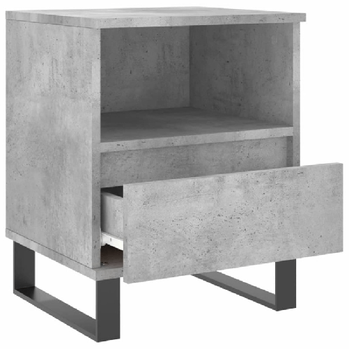 vidaXL Comodini 2pz Grigio Cemento 40x35x50 cm in Legno ingegnerizzato