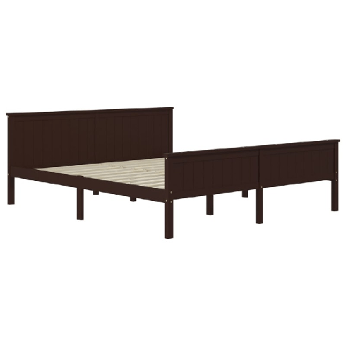 vidaXL Giroletto Marrone Scuro in Legno Massello di Pino 200x200 cm
