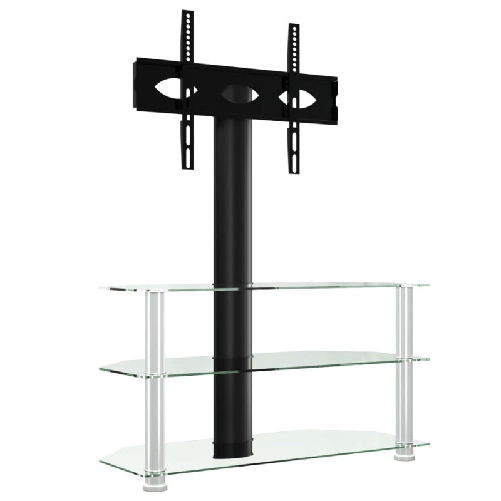 vidaXL Supporto TV Angolare 3 Livelli per 32-70 Pollici Nero e Argento