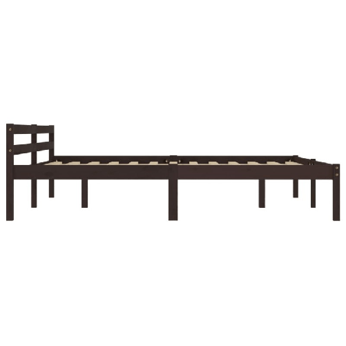 vidaXL Giroletto Marrone Scuro in Legno Massello di Pino 160x200 cm