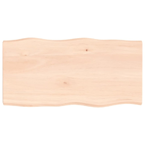 vidaXL Piano per Tavolo 100x50x4 cm in Rovere Non Trattato Bordi Vivi