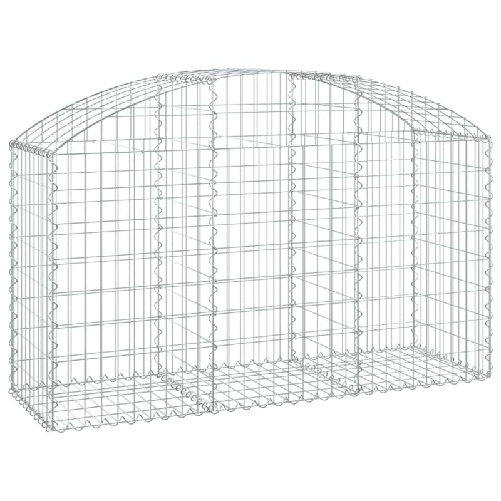 vidaXL Cesto Gabbione ad Arco 150x50x80/100 cm Ferro Zincato