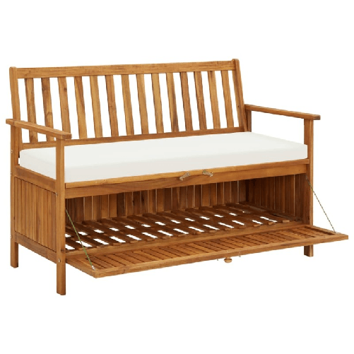 vidaXL Cassapanca da Giardino in Legno Massello di Acacia 120x63x84 cm