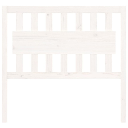Testiera per Letto Bianca 105,5x4x100 cm Legno Massello di Pino
