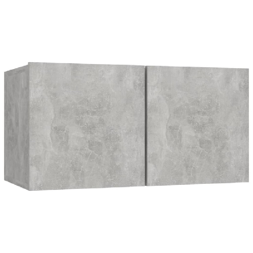 vidaXL Set Porta TV 4 pz Grigio Cemento in Truciolato