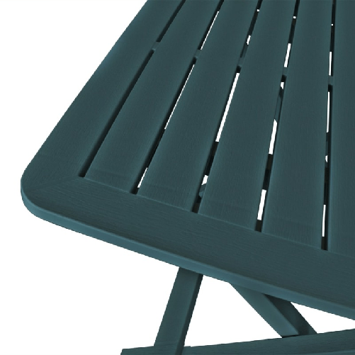 vidaXL Set da Bistrot 3 pz Pieghevole in Plastica Verde