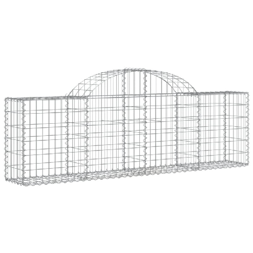 vidaXL Cesti Gabbioni ad Arco 6 pz 200x30x60/80 cm Ferro Zincato