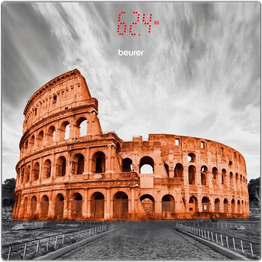Beurer GS 215 Rome Bilancia in Vetro con Display LED Magic