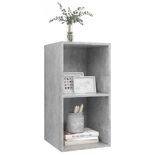 vidaXL Armadietto a Parete per TV Grigio Cemento 37x37x72cm Truciolato