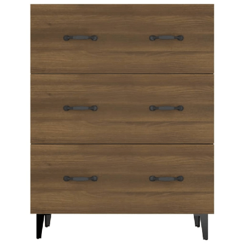 Credenza Rovere Marrone 69,5x34x90 cm in Legno Multistrato