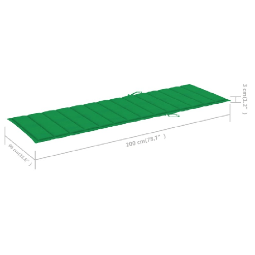 vidaXL Lettino Prendisole da Giardino con Cuscino in Bambù