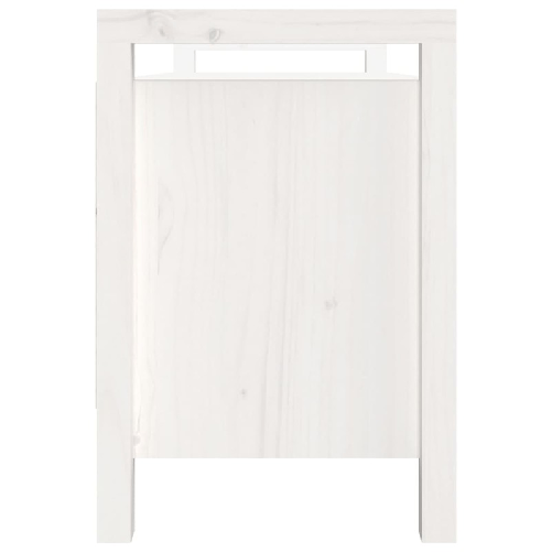 Panca da Ingresso Bianca 110x40x60 cm in Legno Massello di Pino