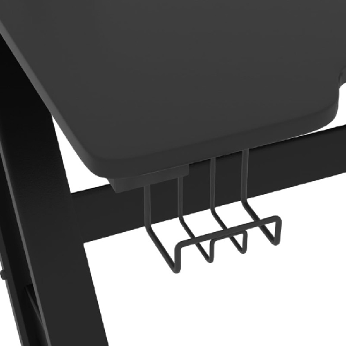 vidaXL Scrivania da Gaming con Gambe a ZZ Nera 110x60x75 cm