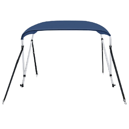 Bimini di Prua con Tendalino a 2 Archi Blu Marino 180x130x110cm