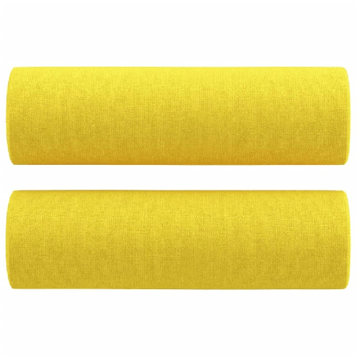 vidaXL Divano a 3 Posti con Cuscini Giallo Chiaro 180 cm in Tessuto