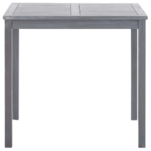 Tavolo da Giardino Grigio 80x80x74 cm Legno Massello di Acacia