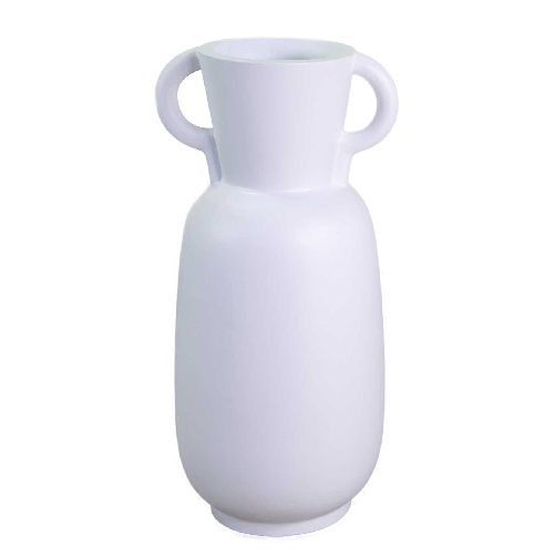 Vacchetti Portavaso resina con maniglie bianco cm43,5x40h91