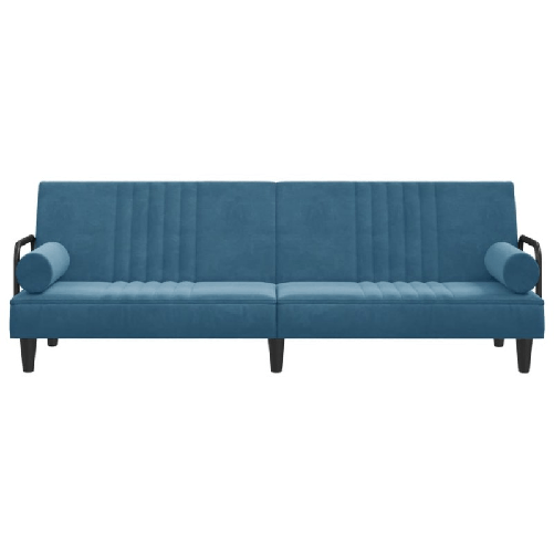 VidaXL Divano Letto con Braccioli Blu in Velluto Divano Letto con Braccioli Blu in Velluto