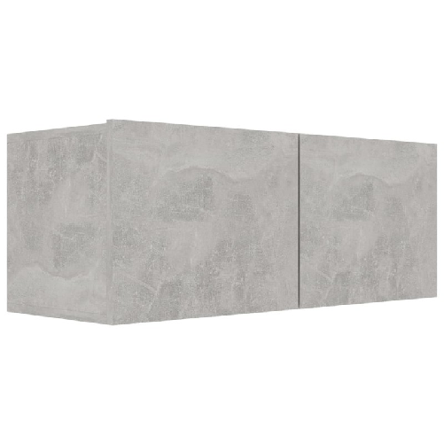 vidaXL Set Porta TV 8 pz Grigio Cemento in Truciolato