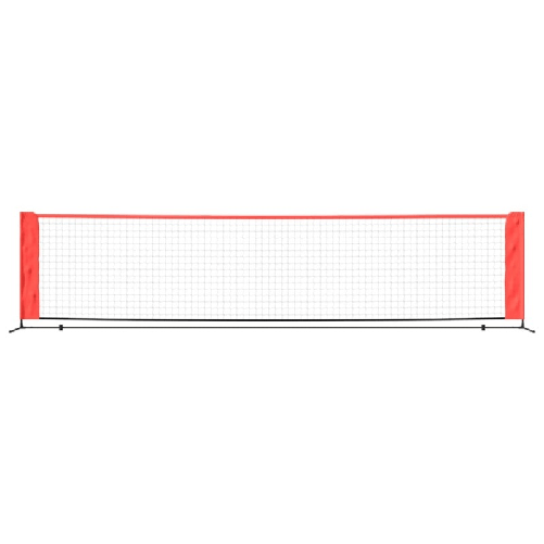 vidaXL Rete da Tennis Nera e Rossa 400x100x87 cm in Poliestere
