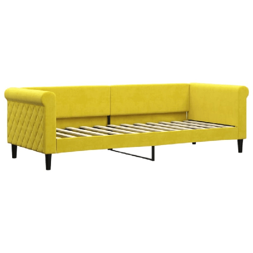 vidaXL Letto da Giorno Giallo 80x200 cm in Velluto