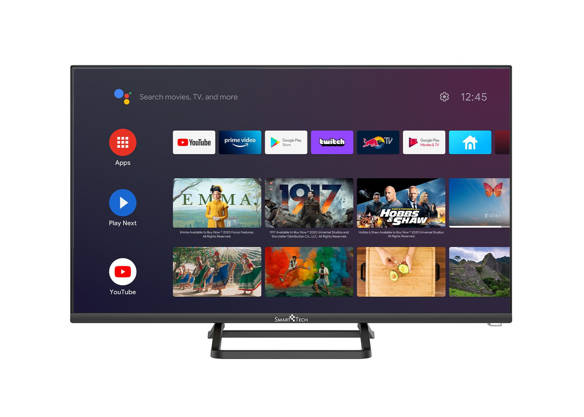 Smart Tech Smart-Tech SMT32F30HC4U1B1 TV 80 cm (31.5") HD Smart TV Wi-Fi Nero Smart-Tech SMT32F30HC4U1B1 TV 80 cm (31.5") HD Smart TV Wi-Fi Nero