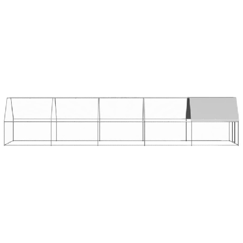 Gabbia per Polli da Esterno 2x10x2 m in Acciaio Zincato