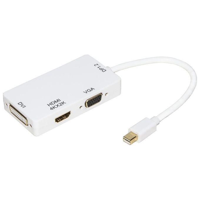 Link adattatore mini displayport maschio 1.2 a dvi+hdmi 4kx2k+vga femmina
