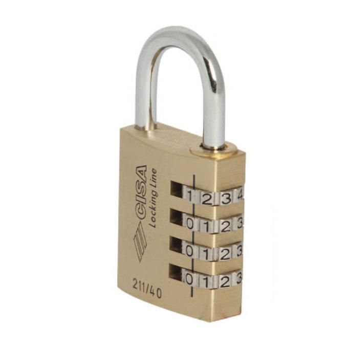 Cisa Ll Lucchetto Ottone Mm 40 Combinazione
