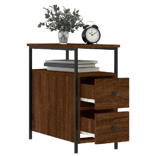 vidaXL Comodini 2 pz Rovere Marrone 30x60x60 cm in Legno Multistrato