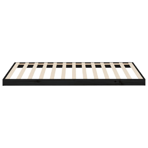vidaXL Giroletto Nero 100x200 cm in Legno Massello di Pino