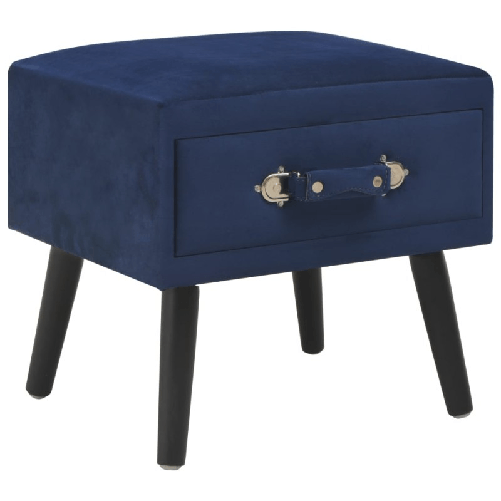 vidaXL Comodini Blu 2 pz 40x35x40 cm in Velluto