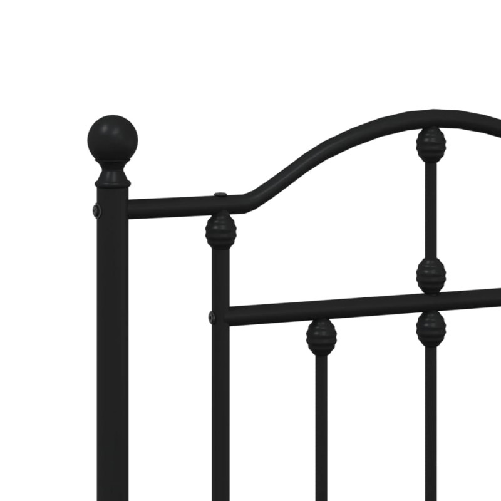 vidaXL Testiera in Metallo Nero 160 cm
