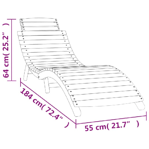 vidaXL Lettini 2 pz Bianchi 184x55x64 cm Legno Massello di Acacia