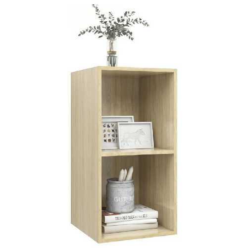 vidaXL Armadietto da Parete per TV Rovere Sonoma 37x37x72cm Truciolato