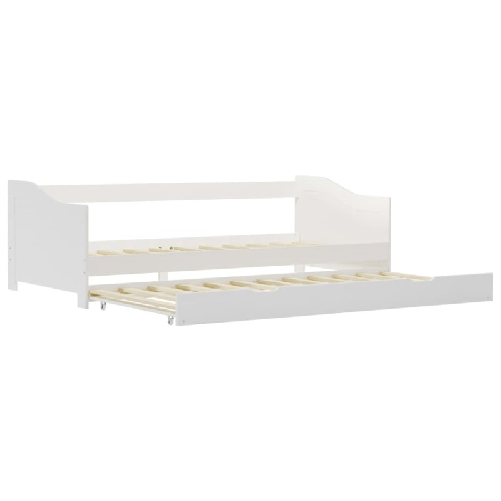 vidaXL Divano Letto a Scomparsa in Legno di Pino Bianco 90x200 cm