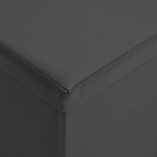 vidaXL Panca Portaoggetti Pieghevole Grigia in PVC